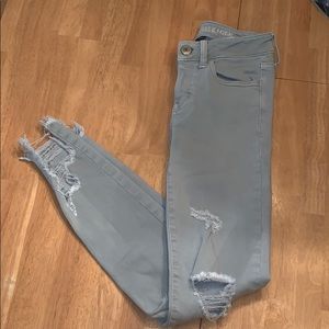 American Eagle super stretchy ripped jeggings